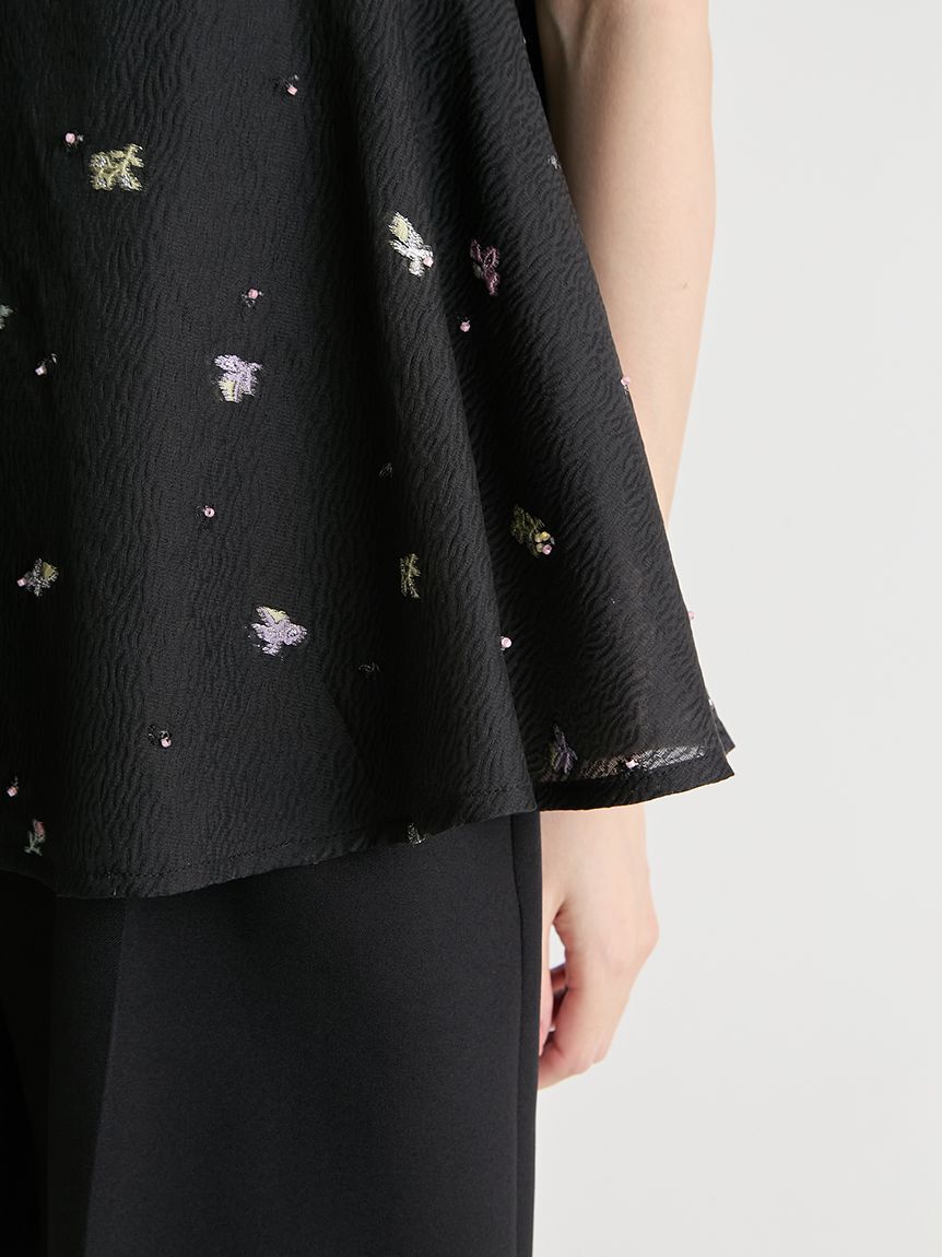 CELFORD「小花ジャガードペプラムブラウス」|シャツ・ブラウス|