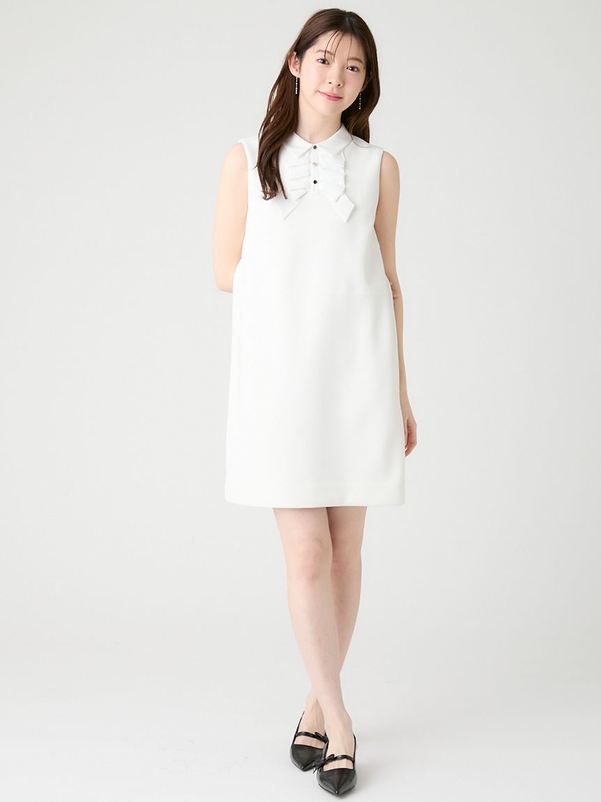 CELFORD「リボンデザイン襟付きミニワンピース」|ワンピース|