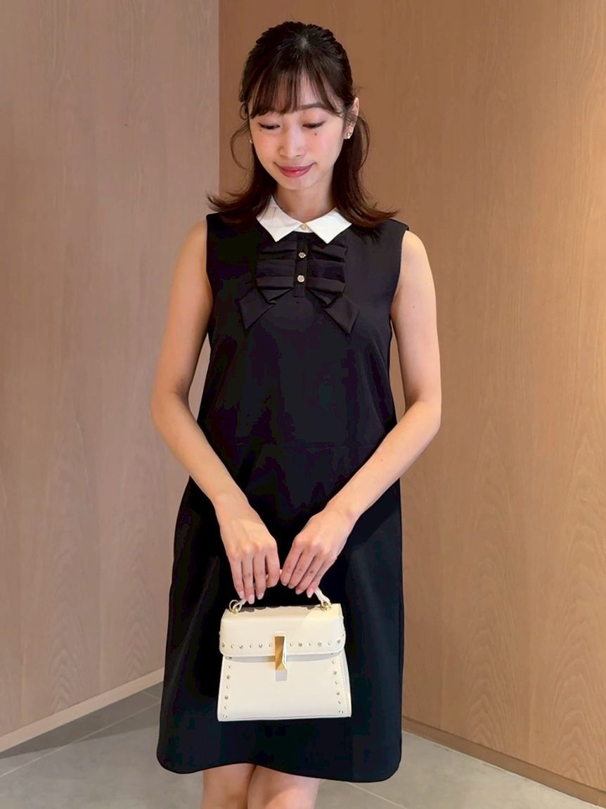 CELFORD「リボンデザイン襟付きミニワンピース」|ワンピース|