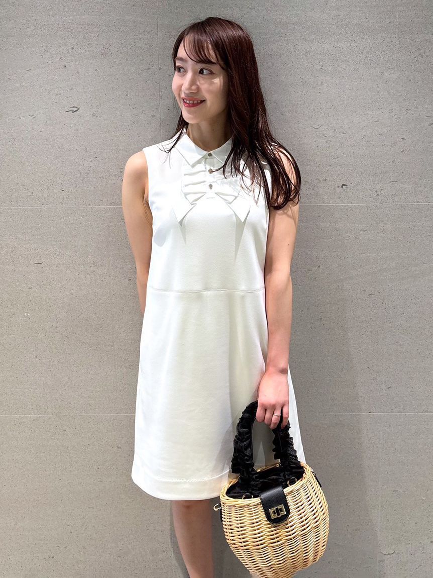 CELFORD「リボンデザイン襟付きミニワンピース」|ワンピース|