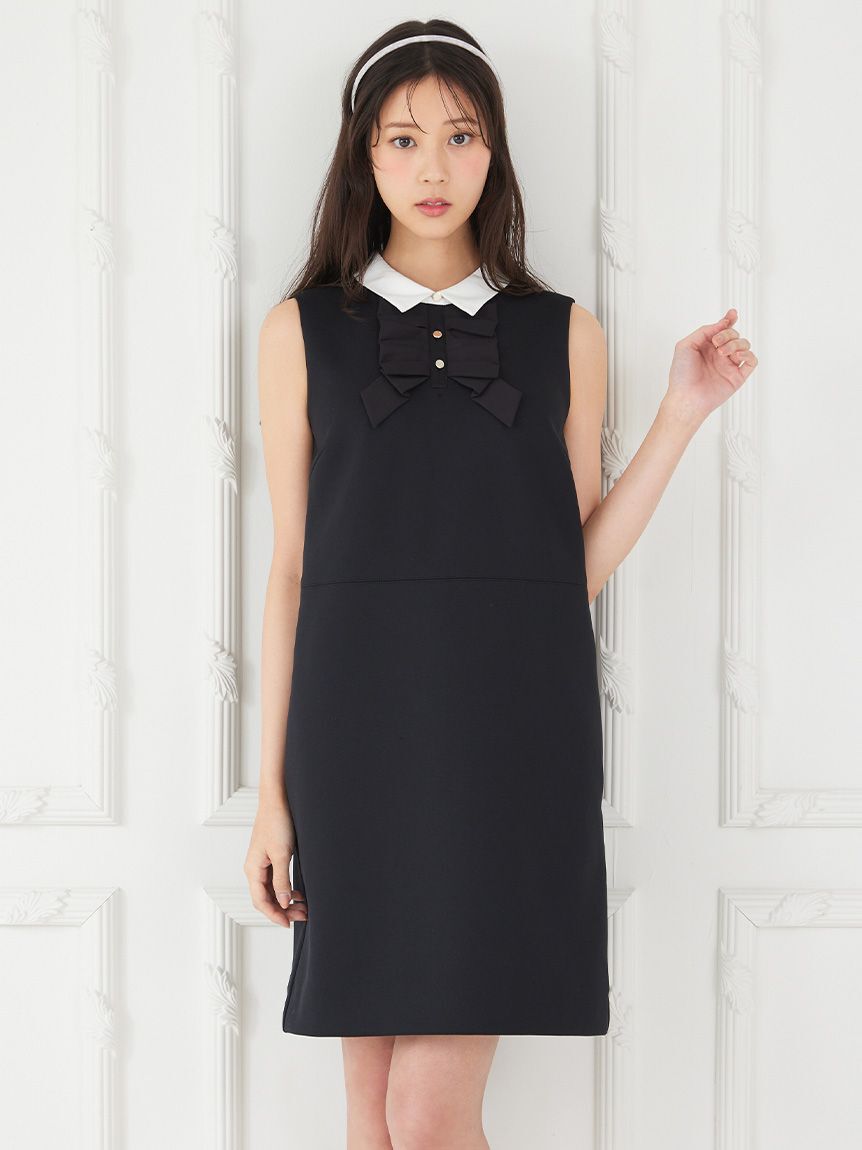 CELFORD「リボンデザイン襟付きミニワンピース」|ワンピース|