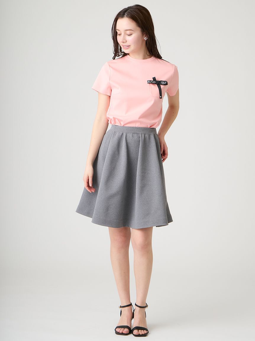 CELFORD「ロゴ刺繍リボン付きカットソー」|Tシャツ・カットソー|