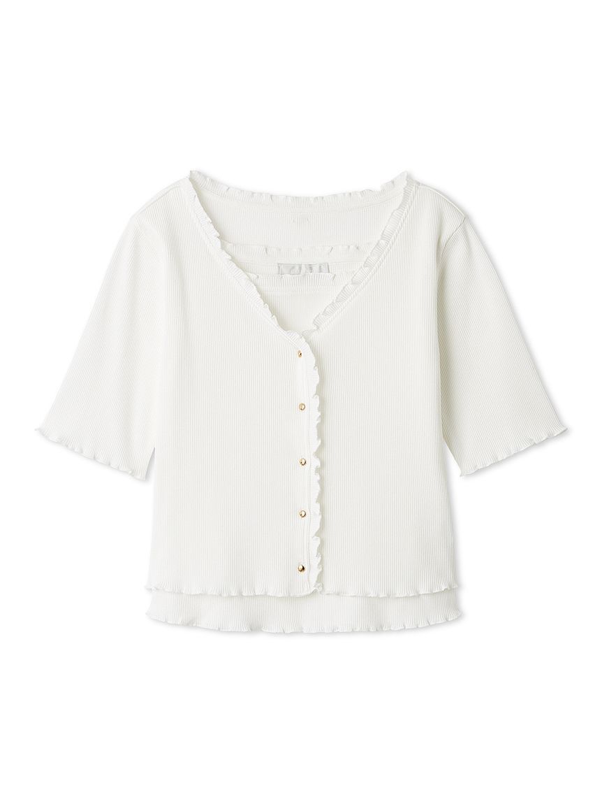 CELFORD「フリルデザインカットアンサンブル」|Tシャツ・カットソー|WHT