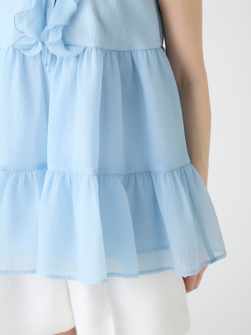 CELFORD「【WEB限定カラー】ラッフルフリルネックブラウス」|シャツ・ブラウス|