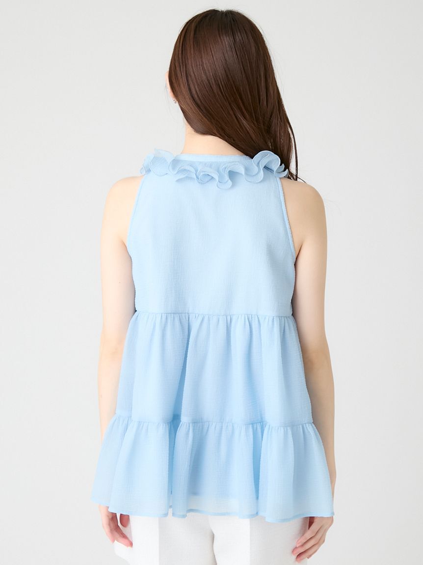 CELFORD「【WEB限定カラー】ラッフルフリルネックブラウス」|シャツ・ブラウス|