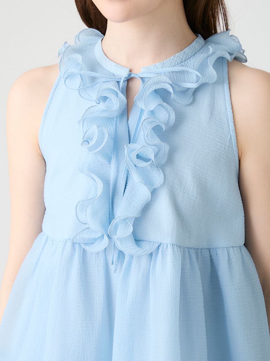 CELFORD「【WEB限定カラー】ラッフルフリルネックブラウス」|シャツ・ブラウス|