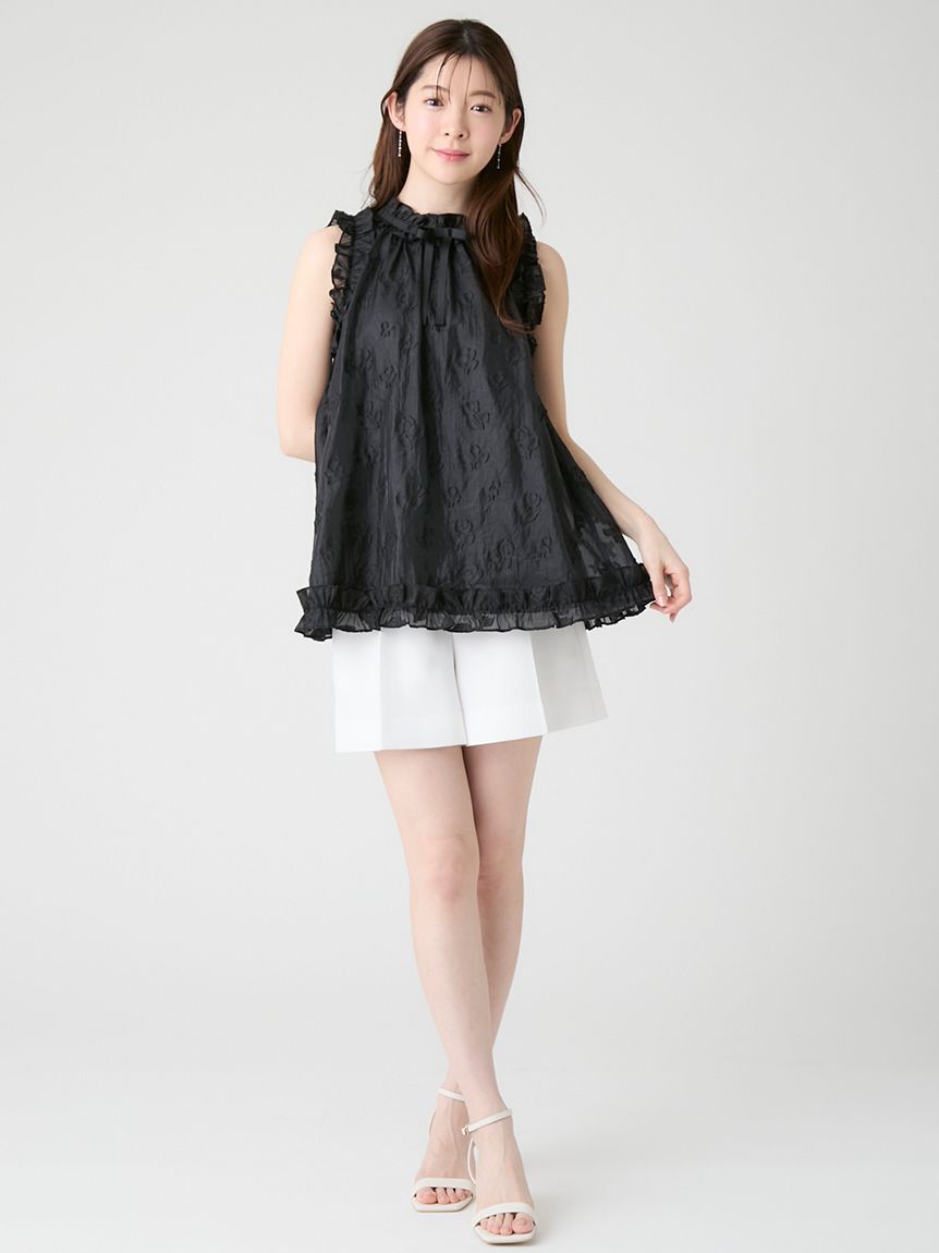 CELFORD「ブラックリボンジャガードチュニック」|シャツ・ブラウス|