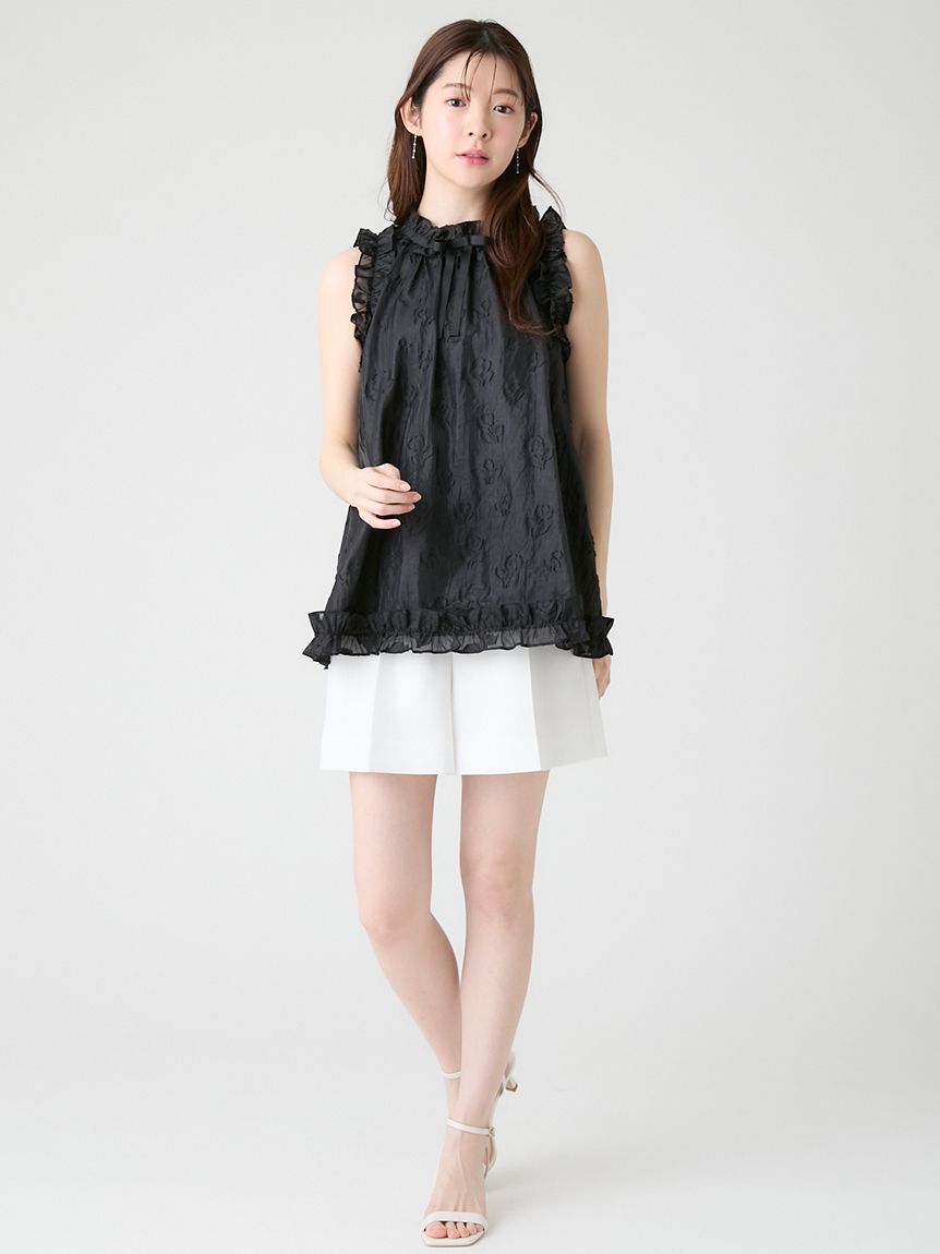 CELFORD「ブラックリボンジャガードチュニック」|シャツ・ブラウス|