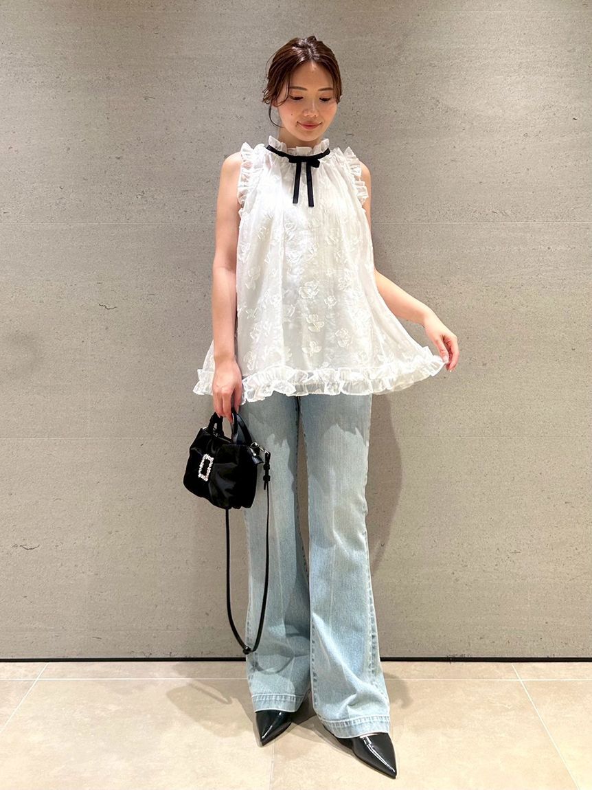 CELFORD「ブラックリボンジャガードチュニック」|シャツ・ブラウス|