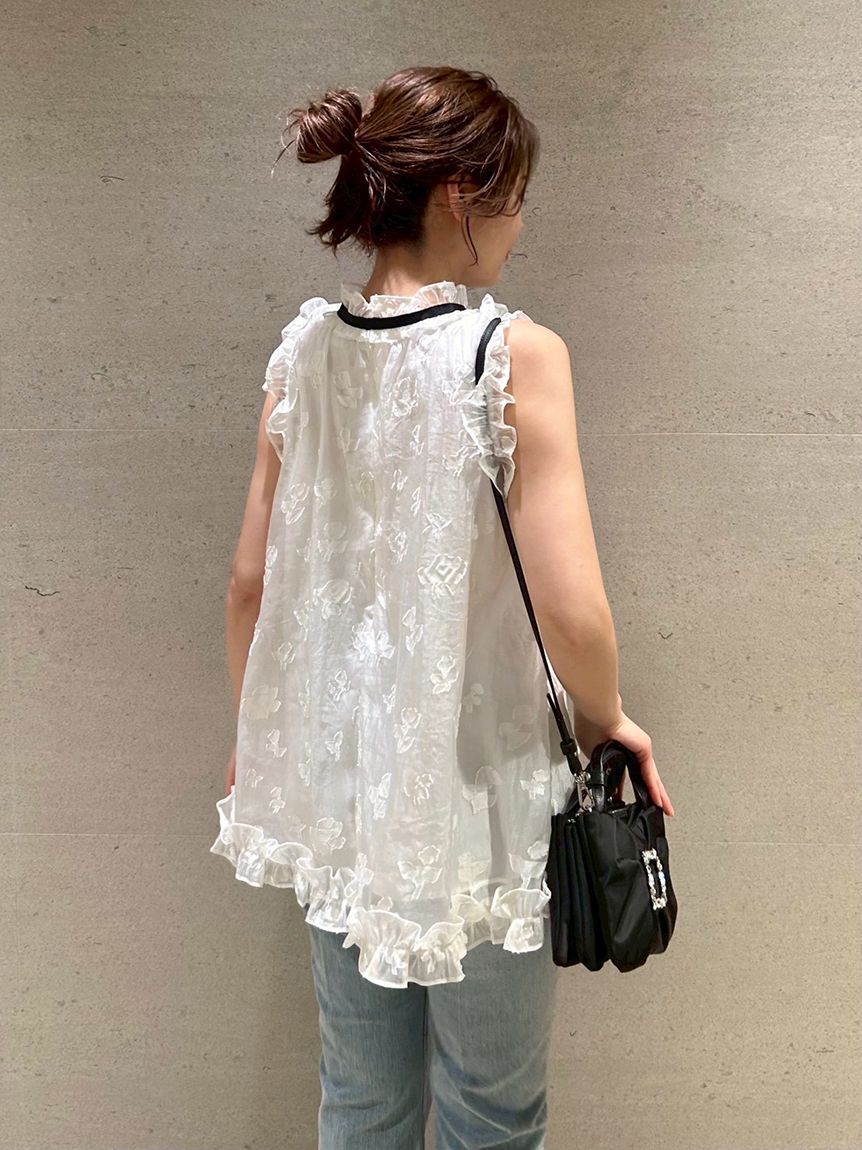 CELFORD「ブラックリボンジャガードチュニック」|シャツ・ブラウス|