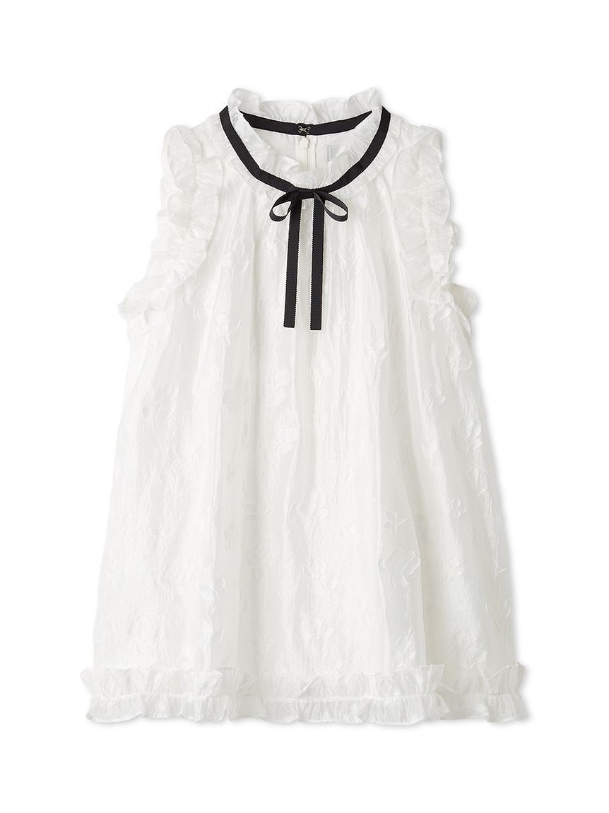 CELFORD「ブラックリボンジャガードチュニック」|シャツ・ブラウス|