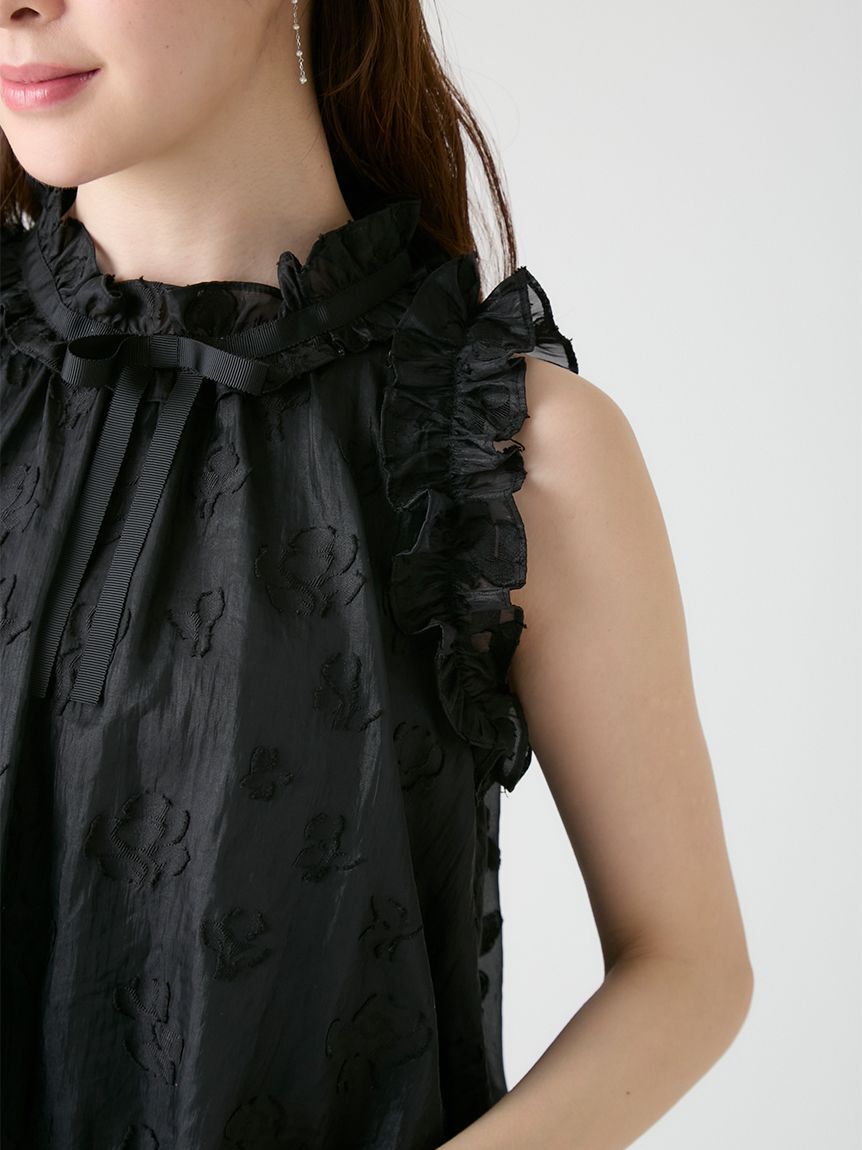 CELFORD「ブラックリボンジャガードチュニック」|シャツ・ブラウス|