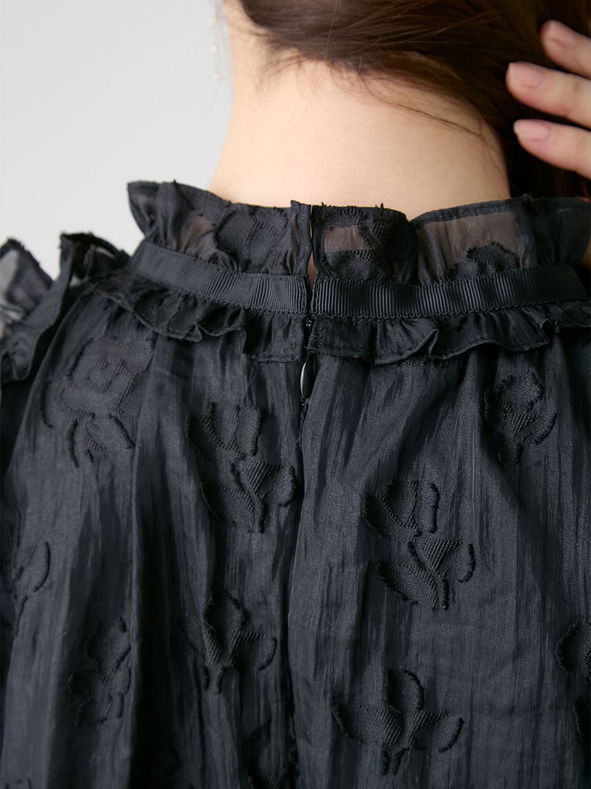 CELFORD「ブラックリボンジャガードチュニック」|シャツ・ブラウス|