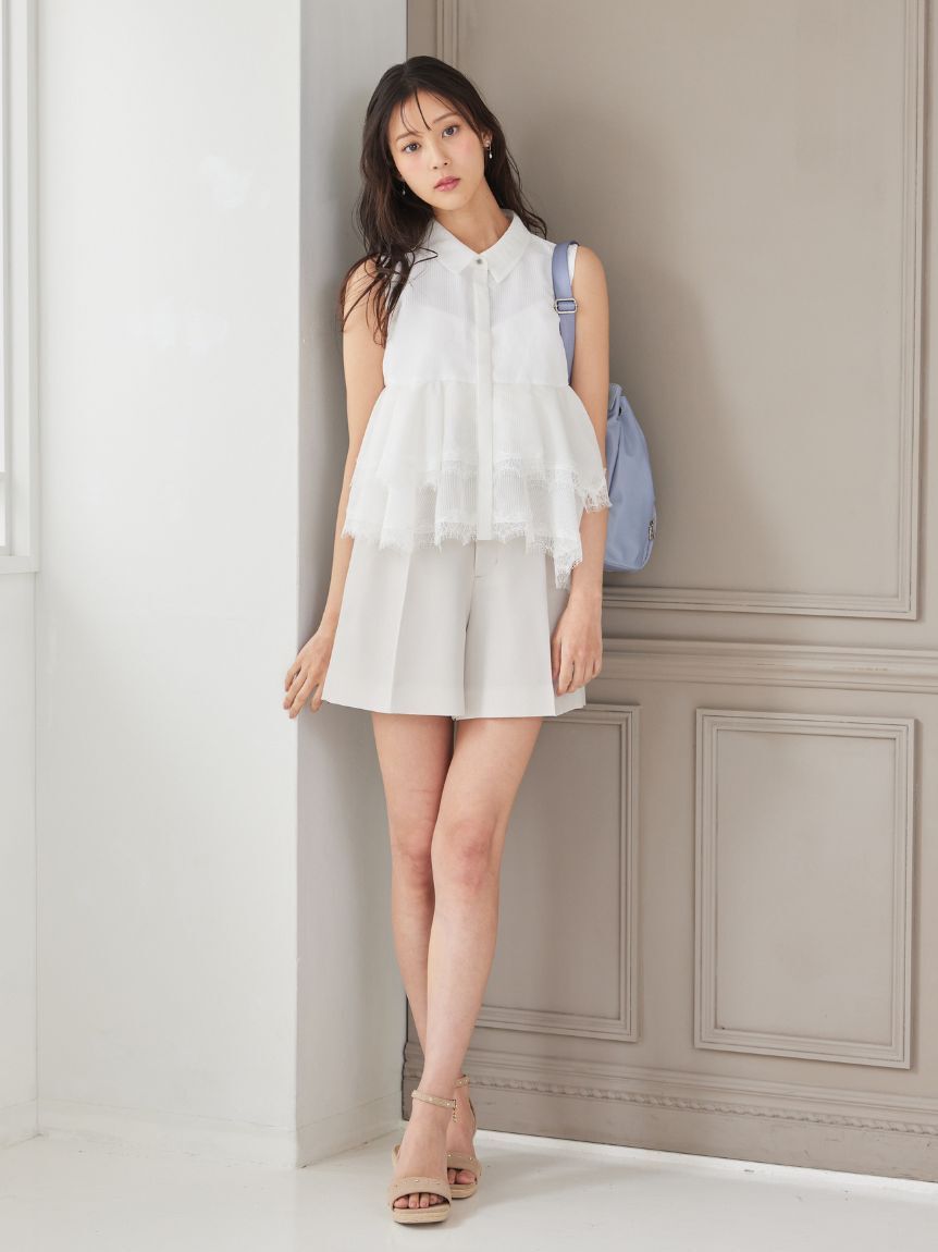 CELFORD「レースヘムペプラムブラウス」|シャツ・ブラウス|