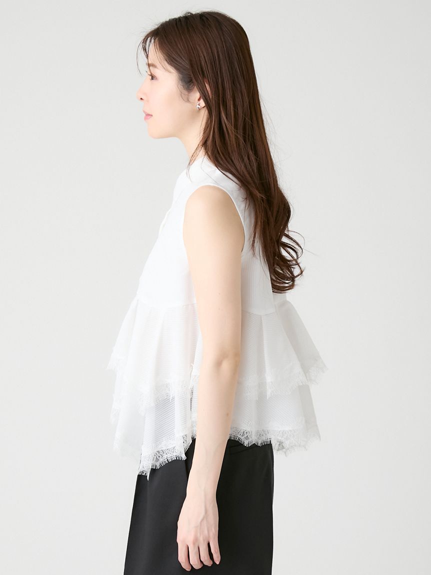 CELFORD「レースヘムペプラムブラウス」|シャツ・ブラウス|