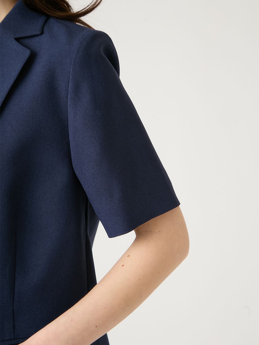 CELFORD「【ウォッシャブル】【クイックドライ】ハーフスリーブダブルジャケット」|テーラードジャケット|