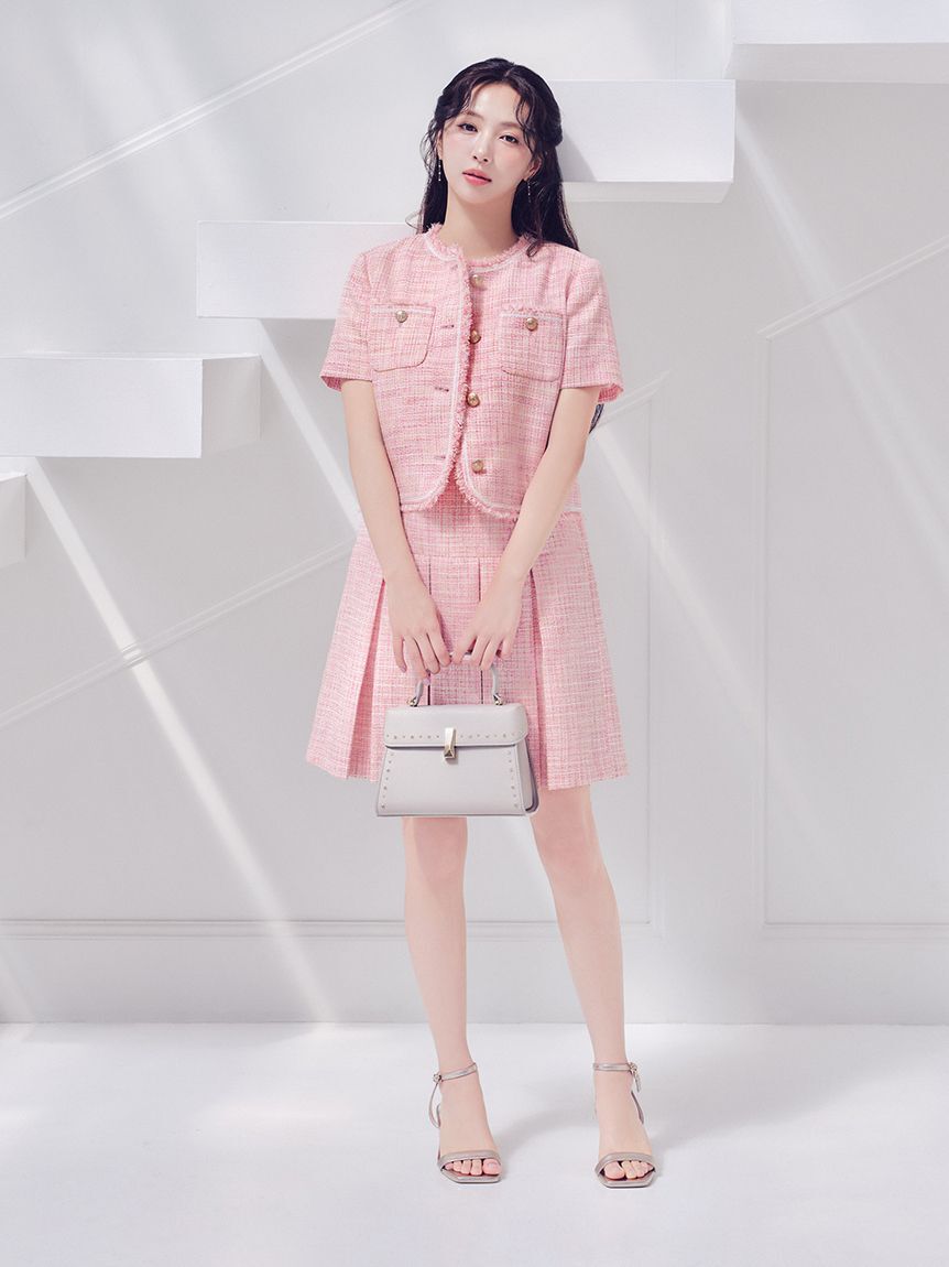 CELFORD「ハーフスリーブツイードジャケット」|テーラードジャケット|