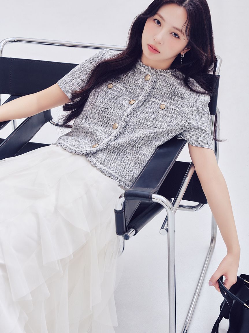 CELFORD「ハーフスリーブツイードジャケット」|テーラードジャケット|