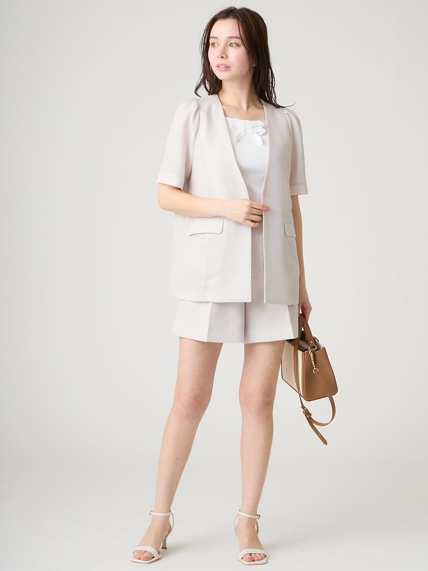 CELFORD「ハーフスリーブカラミジャケット」|テーラードジャケット|