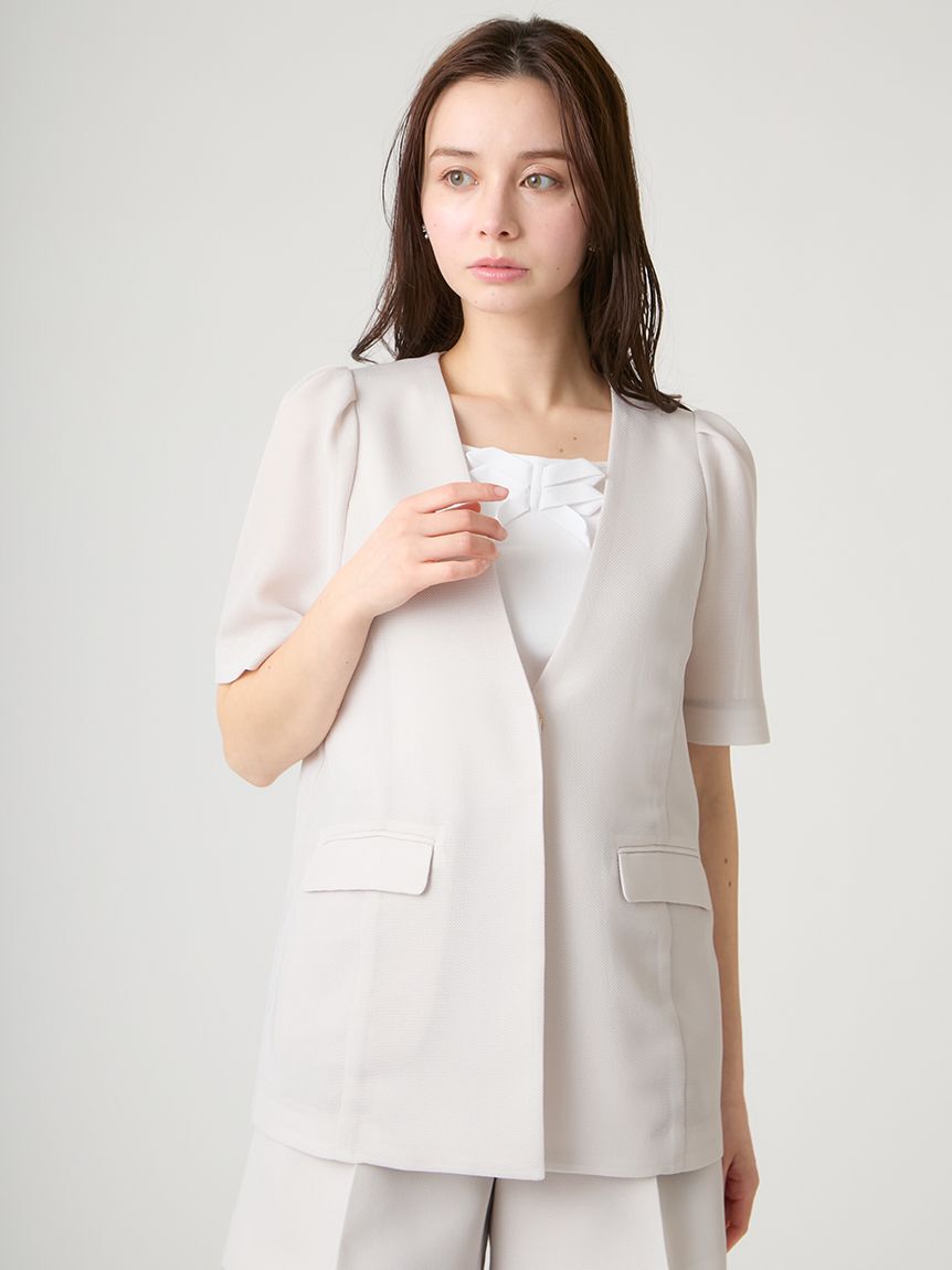 CELFORD「ハーフスリーブカラミジャケット」|テーラードジャケット|