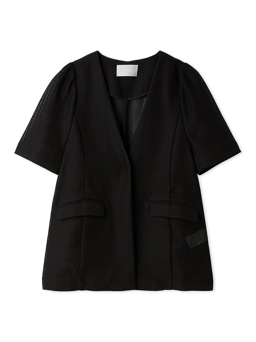 CELFORD「ハーフスリーブカラミジャケット」|テーラードジャケット|BLK