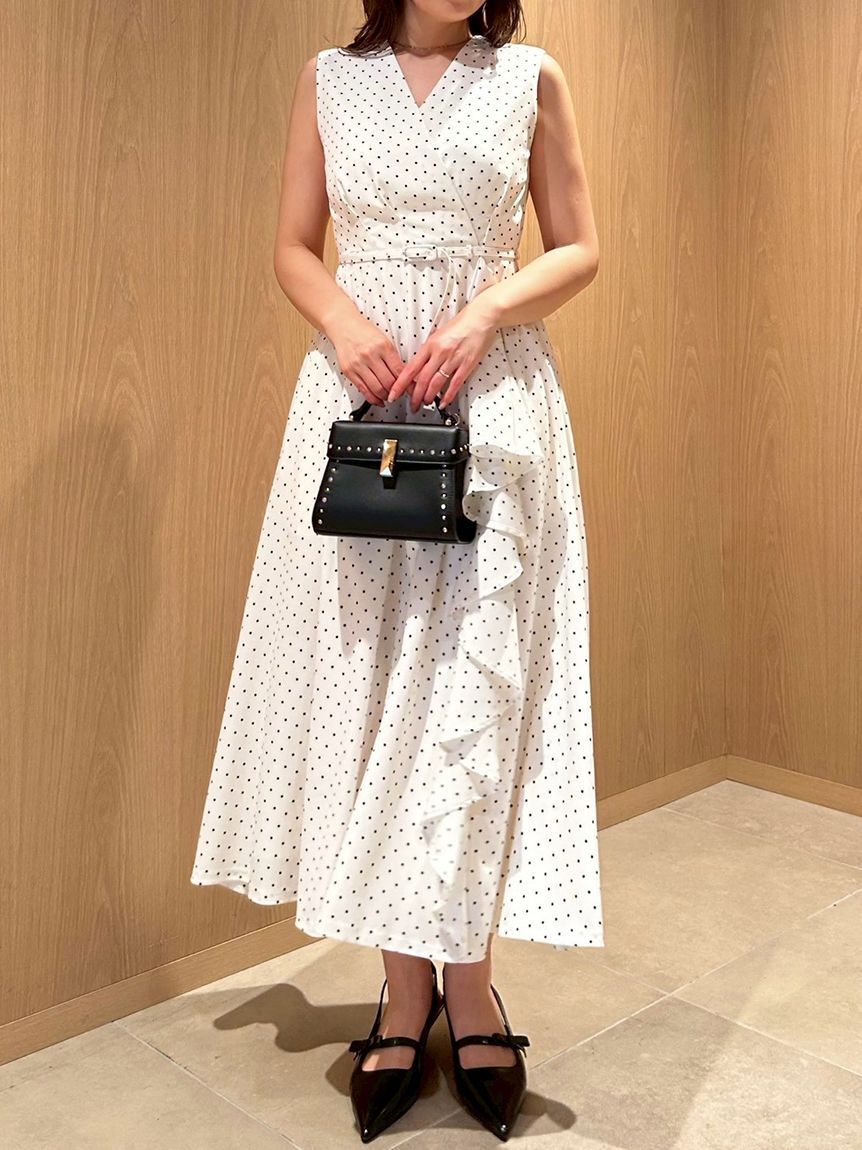 CELFORD「【洗える】カシュクールラッフルワンピース」|ワンピース|