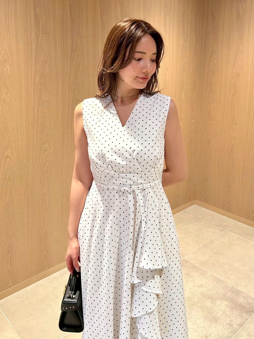 CELFORD「【洗える】カシュクールラッフルワンピース」|ワンピース|