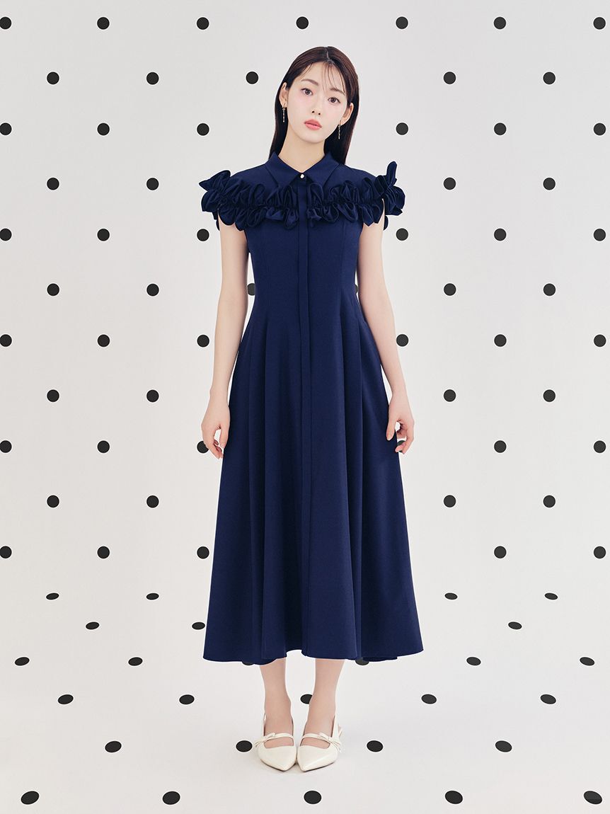 CELFORD「フリルヨークシャツワンピース」|ワンピース|