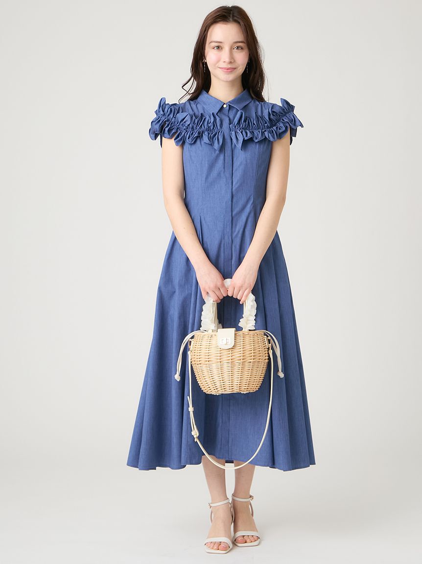 CELFORD「フリルヨークシャツワンピース」|ワンピース|