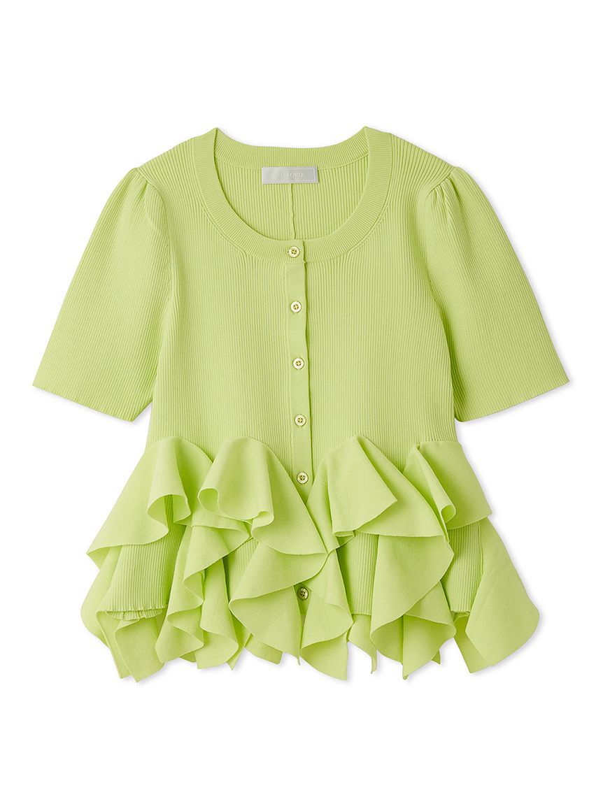 CELFORD「【WEB・一部店舗限定カラー】ラッフルフリルペプラムニットカーディガン」|カーディガン|