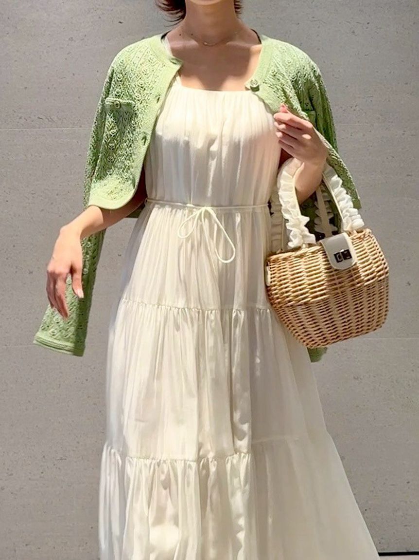 CELFORD「トリム透かし柄カーディガン」|カーディガン|