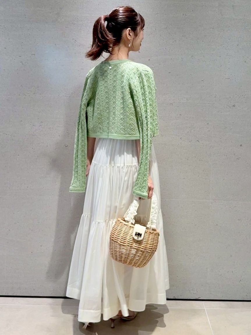 CELFORD「トリム透かし柄カーディガン」|カーディガン|