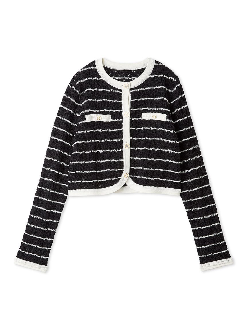 CELFORD「トリム透かし柄カーディガン」|カーディガン|