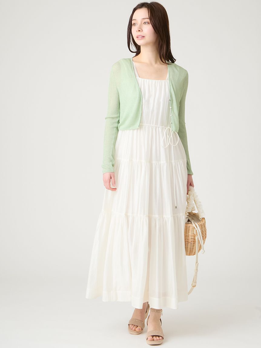 CELFORD「【洗える】【接触冷感】シアーティアードワンピース」|ワンピース|