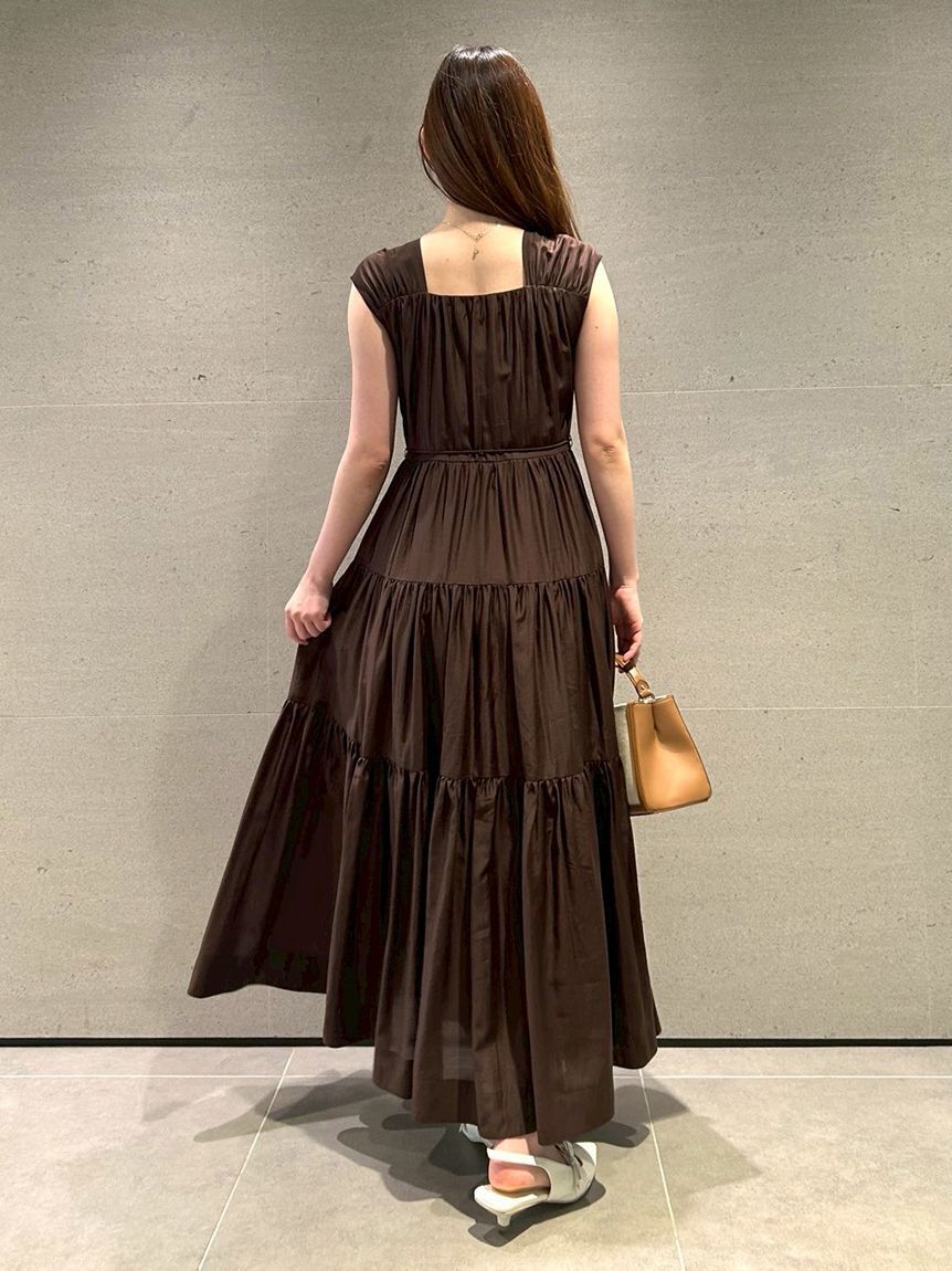 CELFORD「【洗える】【接触冷感】シアーティアードワンピース」|ワンピース|