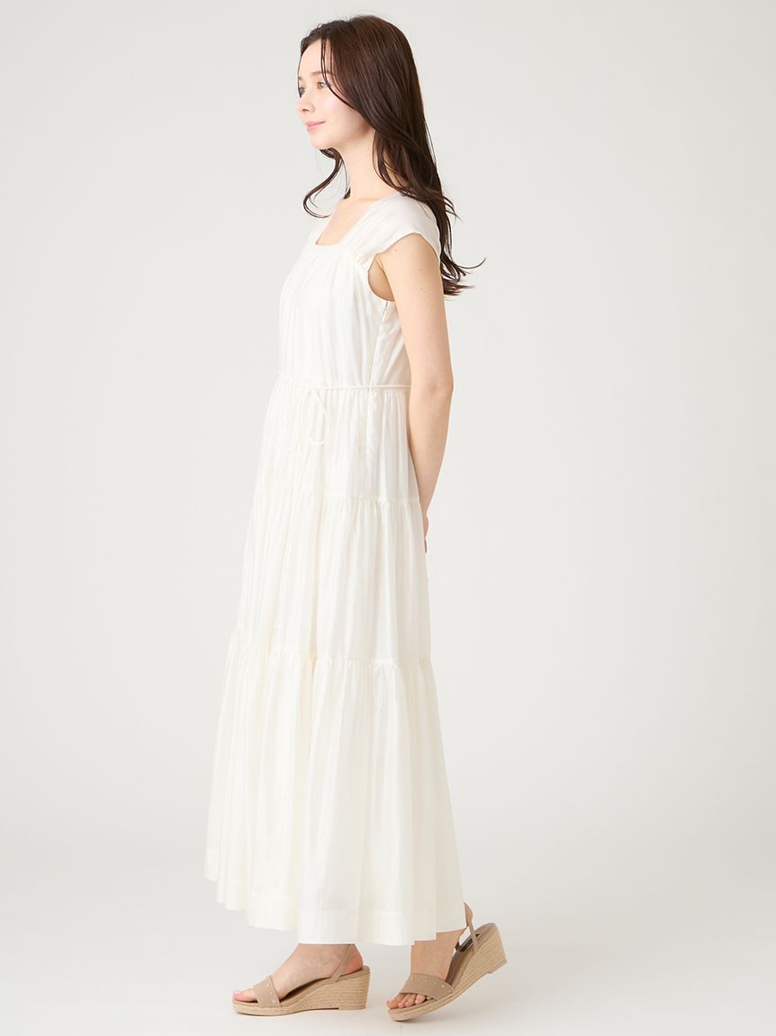 CELFORD「【洗える】【接触冷感】シアーティアードワンピース」|ワンピース|