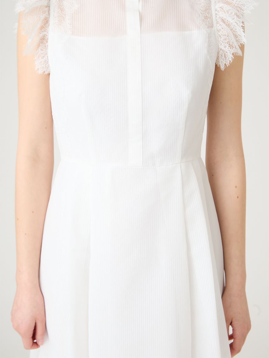 CELFORD「ストライプレーストリムワンピース」|ワンピース|