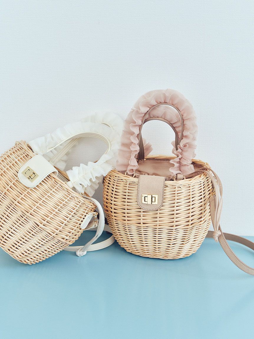 CELFORD「フリルチュールハンドルカゴバッグ」|かごバッグ|