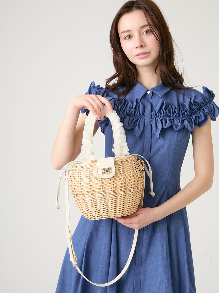 CELFORD「フリルチュールハンドルカゴバッグ」|かごバッグ|