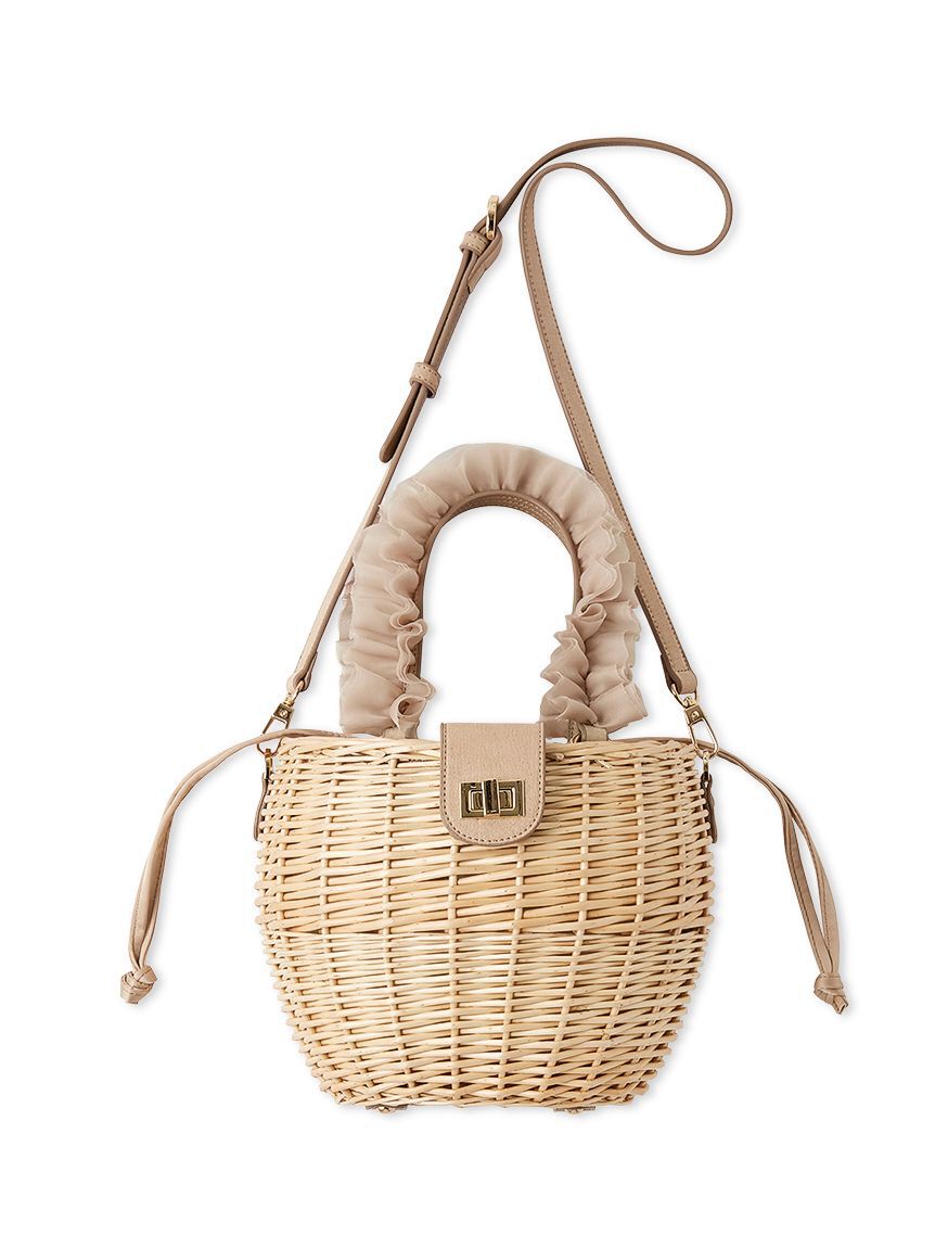 CELFORD「フリルチュールハンドルカゴバッグ」|かごバッグ|BEG