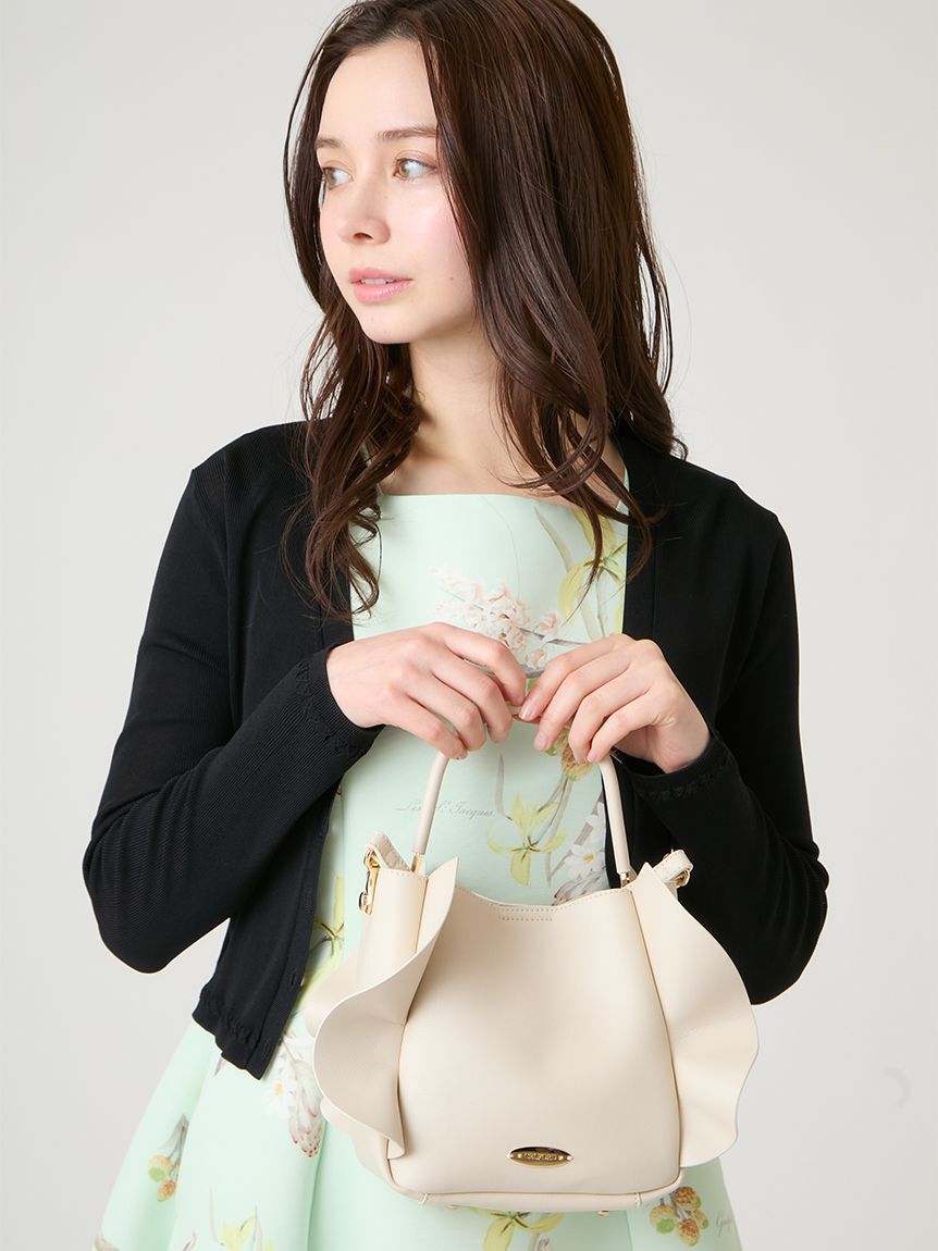 CELFORD「ショルダー付ワンハンドルフリルバッグ」|ハンドバッグ|