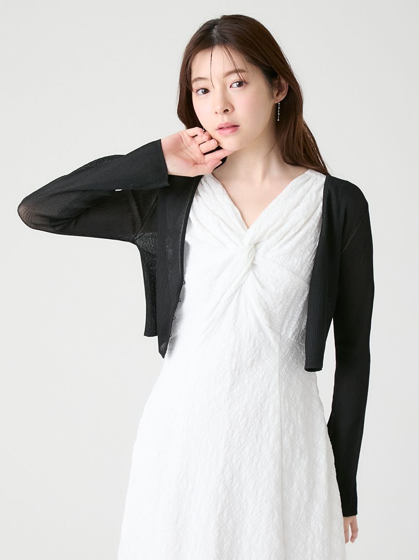 CELFORD「シアーリブカーディガン」|カーディガン|