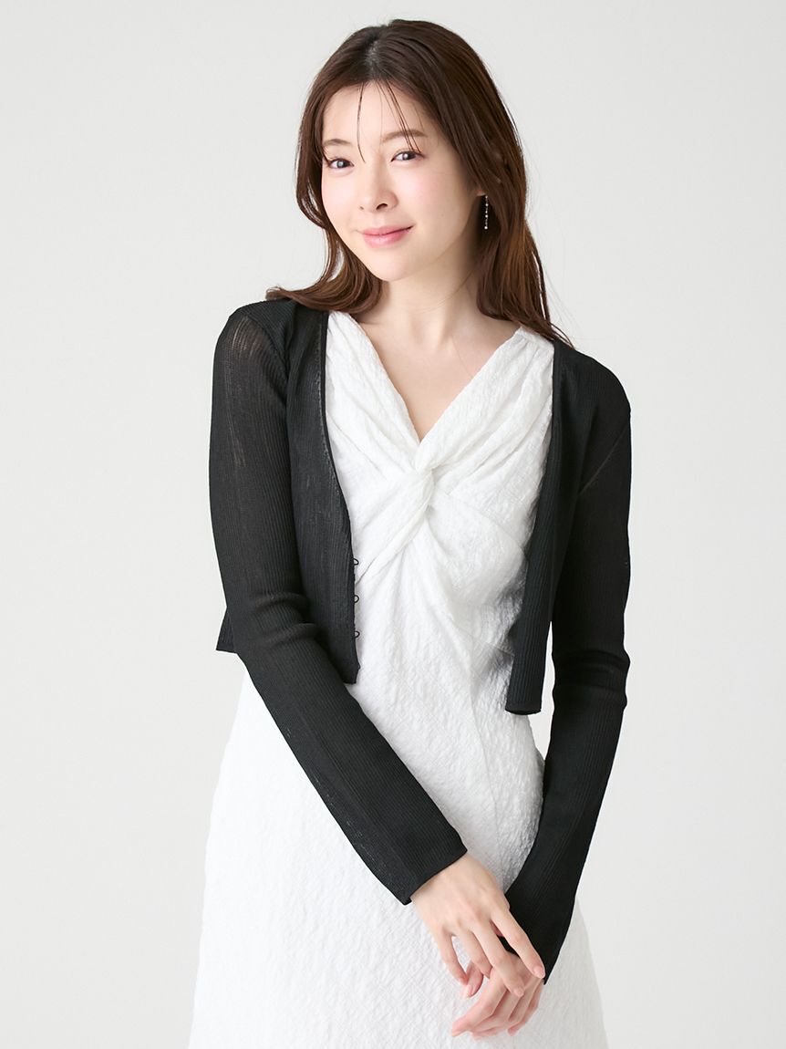 CELFORD「シアーリブカーディガン」|カーディガン|