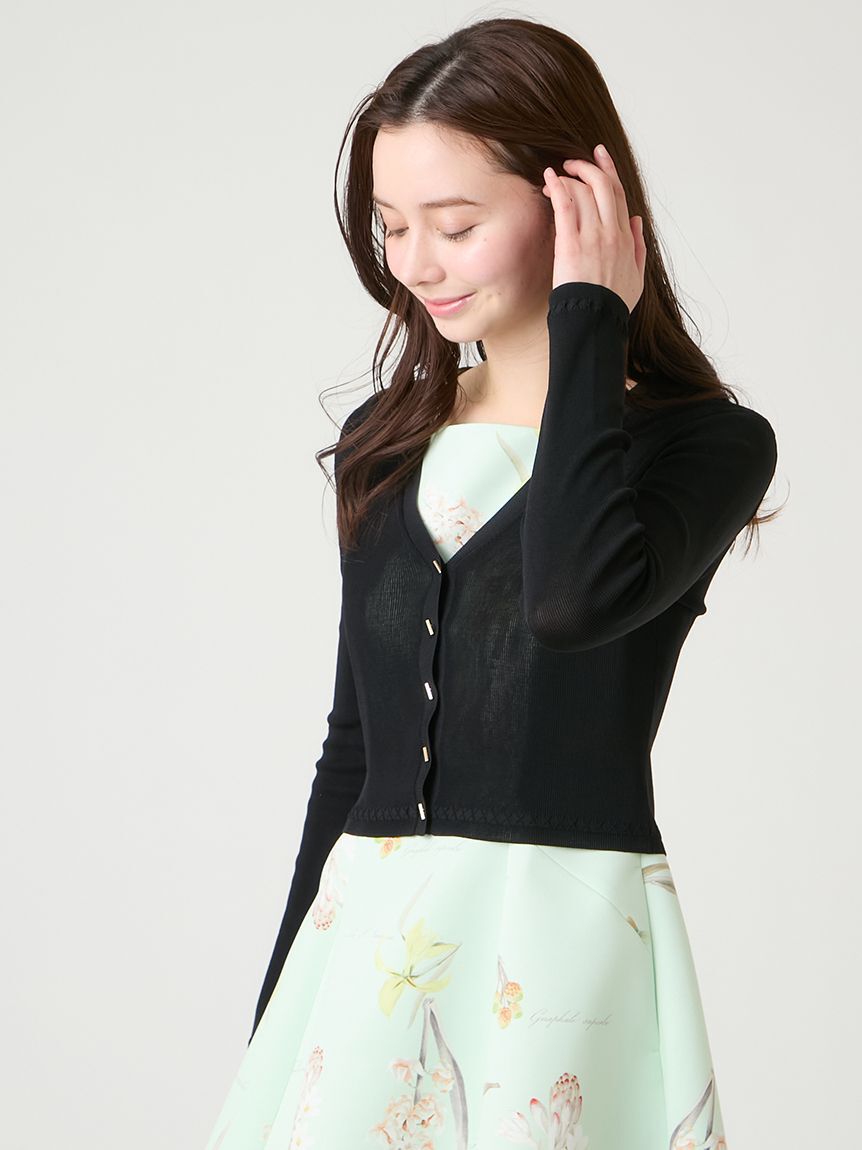 CELFORD「シアーリブカーディガン」|カーディガン|