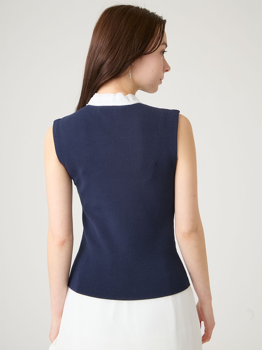 CELFORD「シフォンボウタイニットプルオーバー」|ニット・セーター|