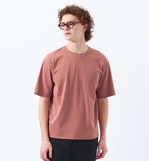 MACKINTOSH PHILOSOPHY「ベアスムース　五分袖ポケットTシャツ」|Tシャツ・カットソー|ピンク