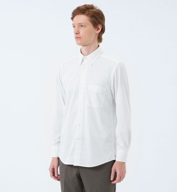 MACKINTOSH PHILOSOPHY「トロッター ボタンダウンシャツ 無地/トリコットストライプ」|シャツ・ブラウス|