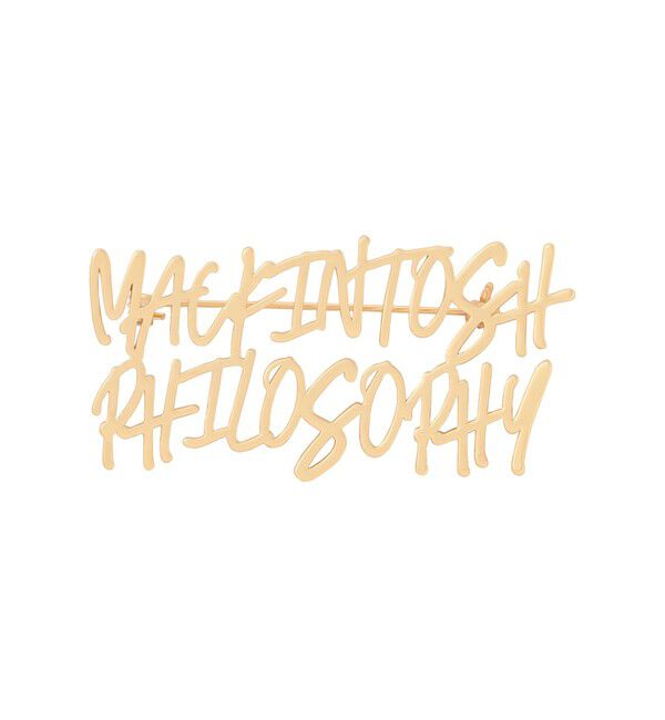 MACKINTOSH PHILOSOPHY「ライティングロゴブローチ」|ブローチ・コサージュ|ゴールド