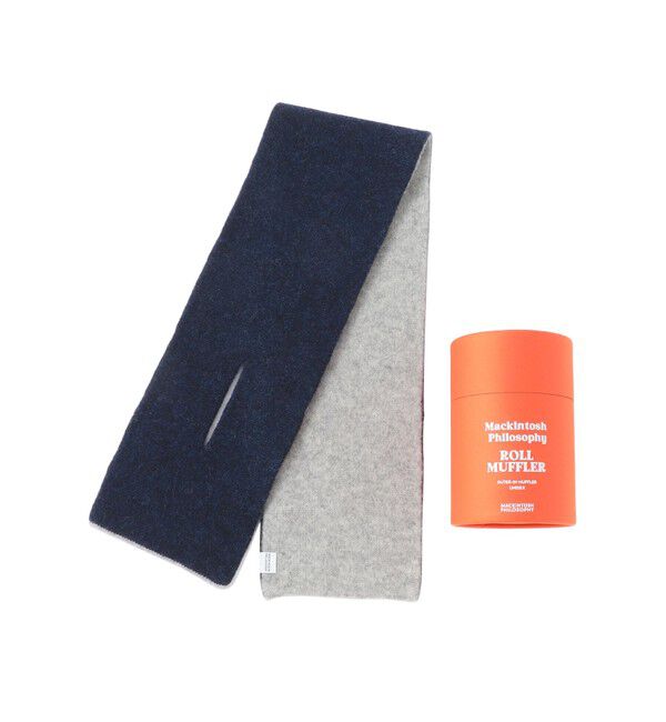 MACKINTOSH PHILOSOPHY「ロールマフラー」|マフラー|ネイビー