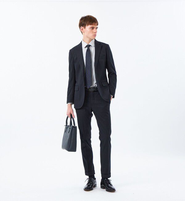 MACKINTOSH PHILOSOPHY「トロッター エクストラソリッドトラウザーズ【ドレスエクステンション】 ウール調ドビー」|スラックス|